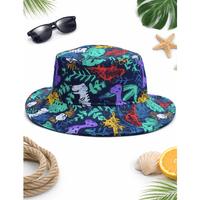 Kidz Swimmers UPF 50+ Reversible Dino & Blue Kids Sun Hat 3m-6 yrs