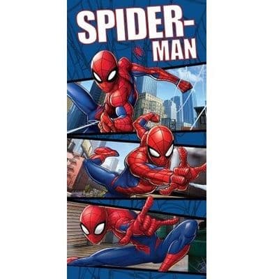 Marvel Spiderman Blue Kids Official Beach Towel  Cotton Pool & Holiday Towel 70 x 140 cm