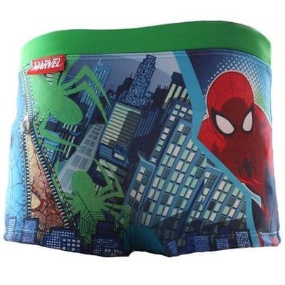 Marvel Spiderman Boys Swim Trunks Green Band  | 3yrs  Kids Swimming Trunks
