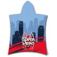 Marvel Spiderman Official Kids Hooded Beach Poncho Towel  Cotton 2-6 yrs