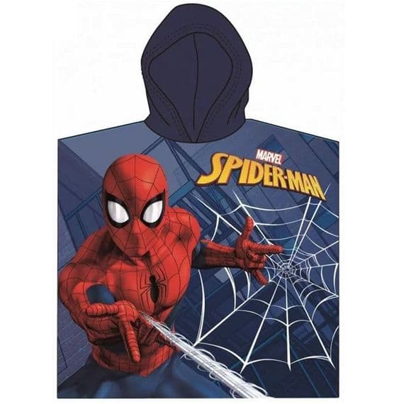 Marvel Spiderman Official Toddler Hooded Towel Kids Poncho Towel Cotton 1-3 yrs