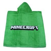 Minecraft Official Kids Hooded Beach Poncho Towel  Cotton 2-6 years