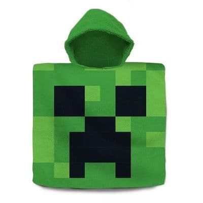 Minecraft Official Kids Hooded Beach Poncho Towel  Cotton 2-6 years