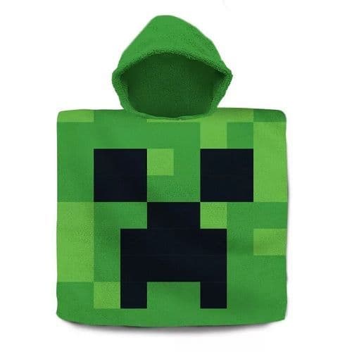 Minecraft Official Kids Hooded Beach Poncho Towel  Cotton 2-6 years