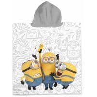 Minion 2 Official Kids  Hooded  Beach Poncho Towel Cotton 2-6 years