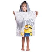 Minion 2 Official Kids  Hooded  Beach Poncho Towel Cotton 2-6 years