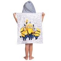Minion 2 Official Kids  Hooded  Beach Poncho Towel Cotton 2-6 years