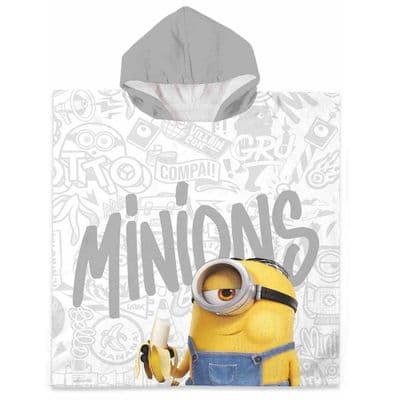 Minion 2 Official Kids  Hooded  Beach Poncho Towel Cotton 2-6 years
