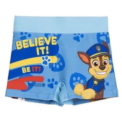 Paw Patrol Believe It Boys Swim Shorts | 1–6 yrs Toddler Swimming Trunks