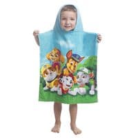 Paw Patrol Official Kids Hooded Poncho Towel Cotton 2-6 yrs