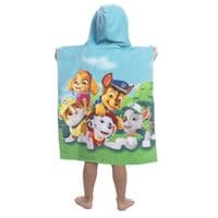 Paw Patrol Official Kids Hooded Poncho Towel Cotton 2-6 yrs
