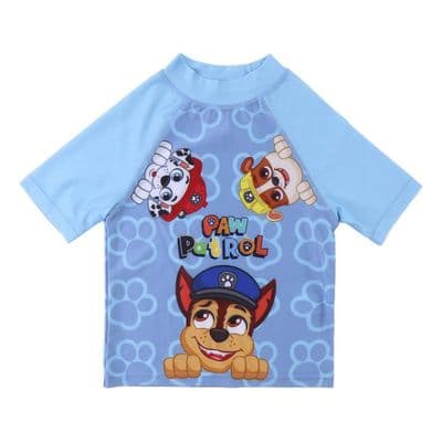 Paw Patrol UV  Kids Rash Vest UPF50+ Toddler Swim Top 18m-4yrs