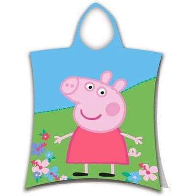 Peppa Pig Flowers Kids Hooded Beach  Poncho Towel  Cotton 2-6 yrs