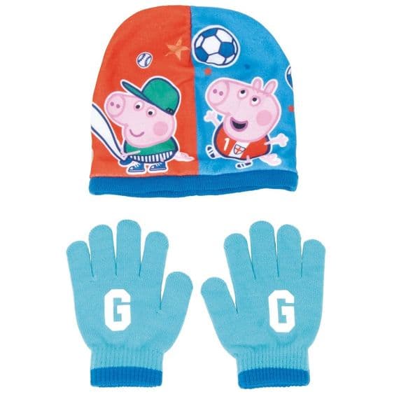 Peppa Pig  George  Toddler Boys Winter Hat and Gloves set 12-36 months
