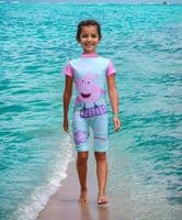 Peppa Pig Girls UPF 50+ Sunsuit UV Sun Protection Swimwear 2–6yrs