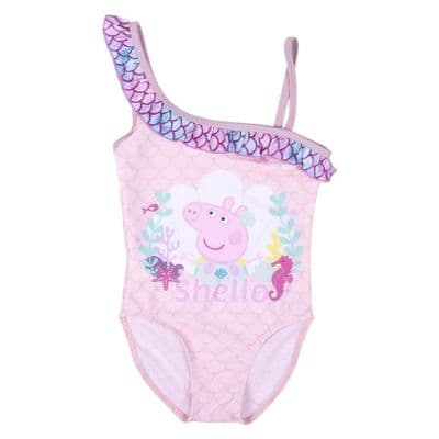 Peppa Pig Shello One-Piece Pink  Girls Swimming Costume 1–2 yrs to 5–6 yrs