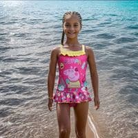 Peppa Pig Tropical Dark Pink One-Piece Girls Swimsuit | 2-3 yrs to 5-6 yrs