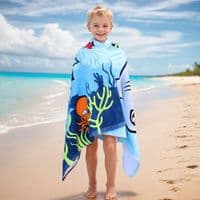 Awesome Childs Shark Beach Bath Swim Towel  70cm x 140cm