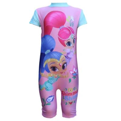 Shimmer & Shine Girls Sunsuit UPF 50+ | Kids UV Swimwear 2–6 yrs