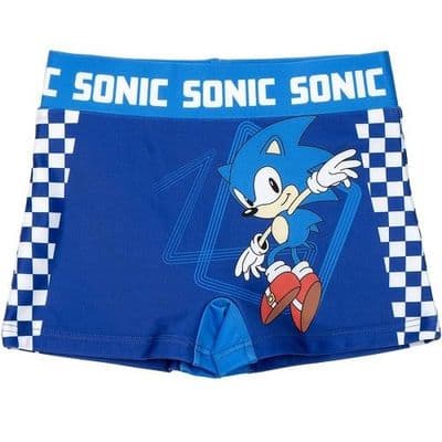 Sonic the Hedgehog Boys Blue Swim Shorts | 3–4 yrs to 9–10 yrs Kids Trunks