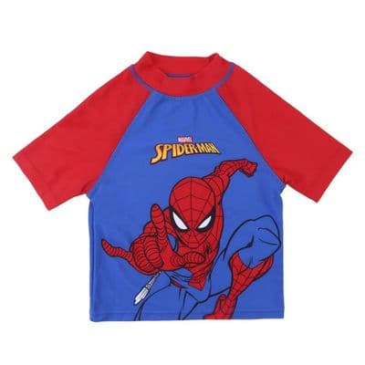 Spiderman Boys UV Rash Vest Kids  Toddler Swim Top 18m-4 yrs