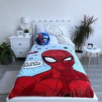 Spiderman Superhero Kids Fleece Blanket Throw Soft & Cosy