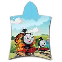 Thomas the Tank Engine Official Kids Hooded Poncho Towel Cotton 2-6 yrs