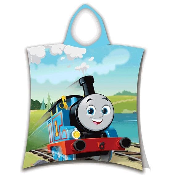 Thomas the Tank Engine Official Kids Hooded Poncho Towel Cotton 2-6 yrs