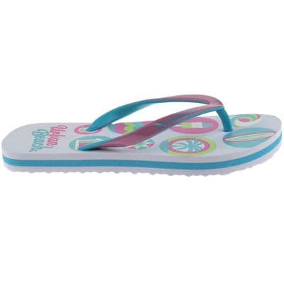 Urban Beach Kids  Girls Seaside Flip Flops White
