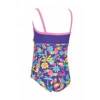 Zoggs Girls Jungle Fun Classicback Swimsuit | Kids Swimwear 2-6 yrs