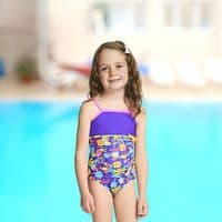 Zoggs Girls Jungle Fun Classicback Swimsuit | Kids Swimwear 2-6 yrs