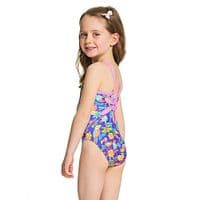 Zoggs Girls Jungle Fun Yaroomba Floral Swimsuit | Kids Swimwear 3-6 yrs