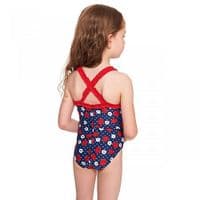 Zoggs Girls Ladybug Ruffle X-Back Swimsuit | Kids Swimwear 3-4 yrs
