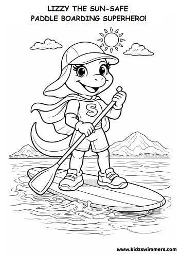 Lizzy The Sun-Safe Paddle Boarding Superhero!