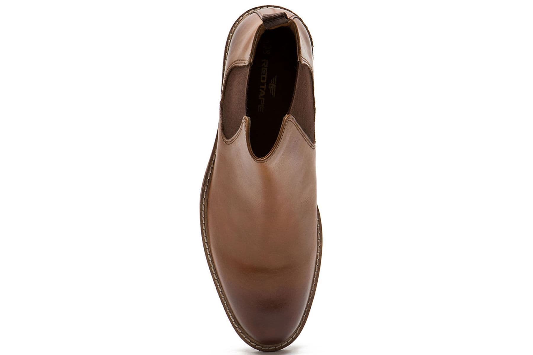Red Tape Bateman Mens Leather Chelsea Boots with Target Sole Tan