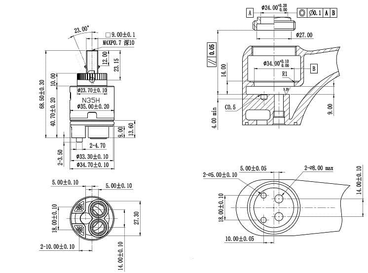 Gear N35H Ceramic Tap Cartridge