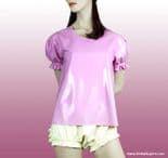 Chemise de latex avec manches bouffantes