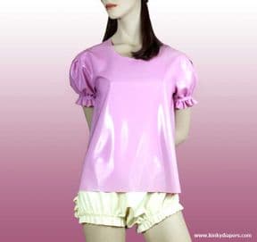 Chemise de latex avec manches bouffantes - KINKY DIAPERS