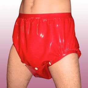 Culotte latex avec boutons pression sur le devant - KINKY DIAPERS