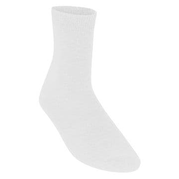 Ankle Sock Smooth Knit - Five Pair Pack - BS3194 - WHITE