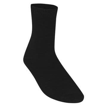 Ankle Socks Smooth Knit - Five Pair Pack - BS3194 - BLACK