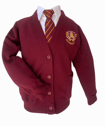 Ashingdon Sweat Cardigan - Maroon