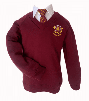 Ashingdon V-Neck Sweatshirt - Maroon