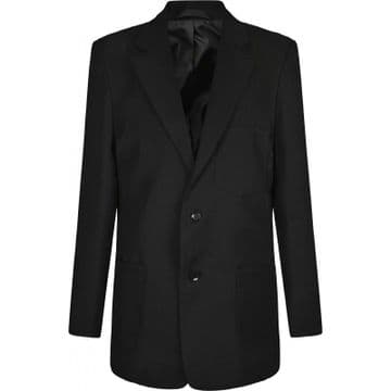 Blazer with Badge Embroidered on- BLACK - BOYS