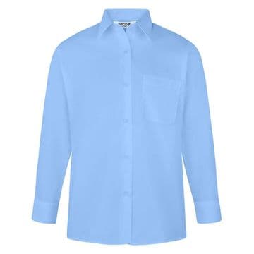 Blouse Non-Iron - Twin Pack - LONG SLEEVE - SKY BLUE