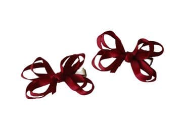 Bow Clips - MAROON
