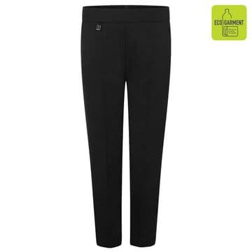 Boys Half Elastic Pull-Up Trousers - BT3048 - BLACK