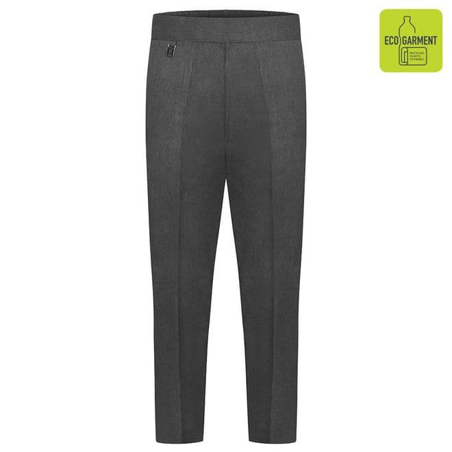 Boys Half Elastic Pull-Up Trousers - BT3048 - GREY