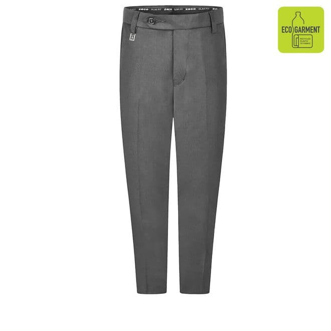 Boys Slim Fit Regular Length Leg Trousers - BT3065R - GREY