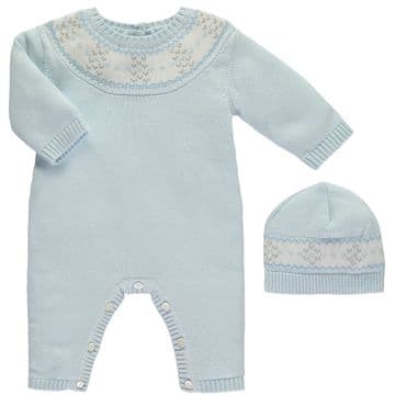 Emile et Rose 1731pb Knit AIO With hat Available Sizes Newborn/1/3 months
